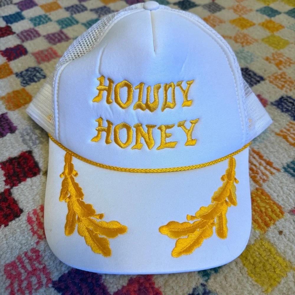 Charlie Southern Howdy Honey White and Yellow Cap